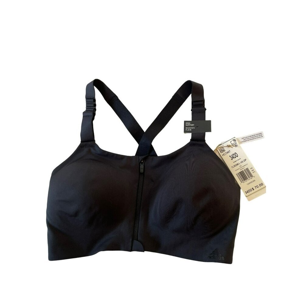 Champion Black Cross Strap Sports Bra 34DD High Impact NWT